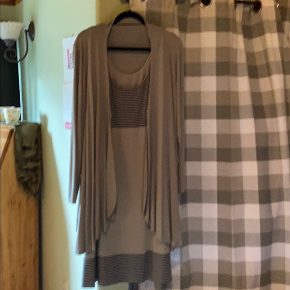 Dress with cardigan